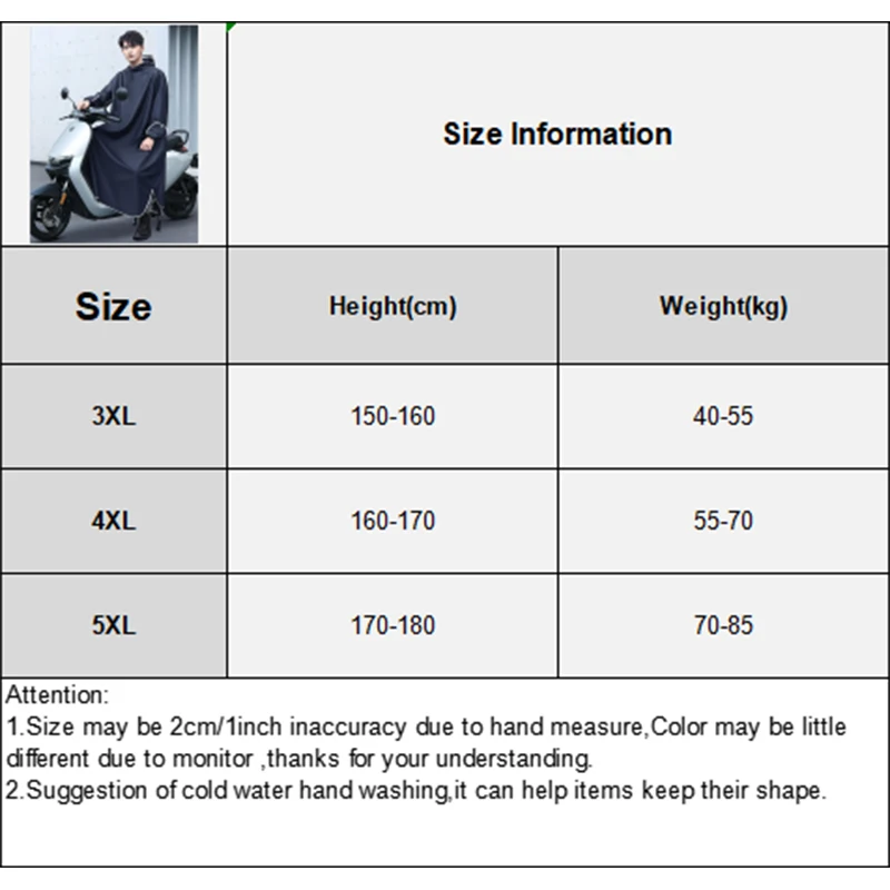 1Pcs Electric Motorcycle One-piece Single-piece Raincoat Men\'s Cycling Clothing Long Full-body Rain Poncho Home Rain Gear