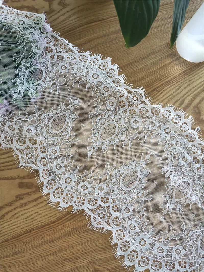 High Quality Eyelash Lace for Wedding Dresses Children's Clothing Skirt Edge Veil Fabric Ideal for Garment Trimming Sets