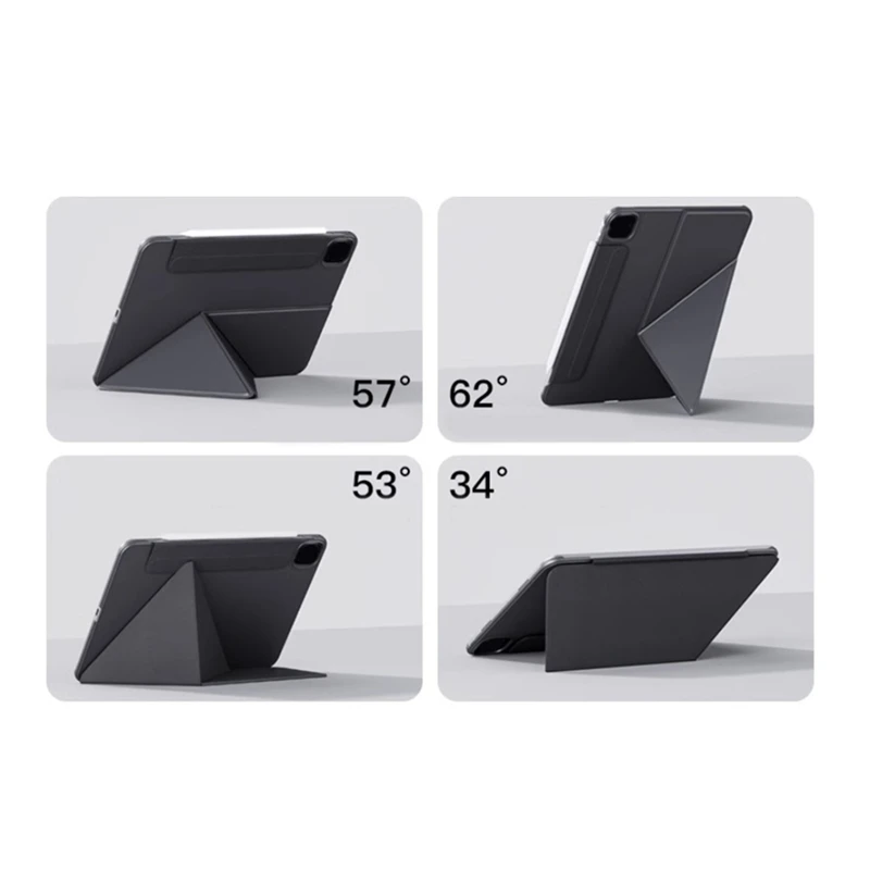 For Case with Pen Slot Holder Double-Sided Clip Protective Cover Thin and Light 13inch for Pro 2024 White-ABFB