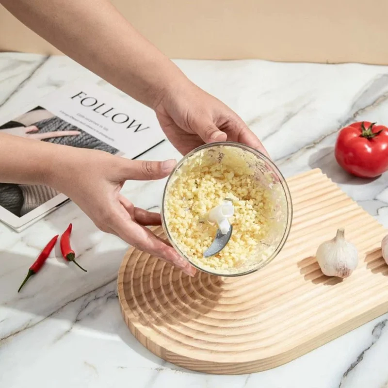 مفرمة ثوم يدوية، مطحنة طعام، قطع دوارة سحبت يدويًا، مناسبة للخضروات، اللحوم، الفاكهة، البصل، أداة المطبخ