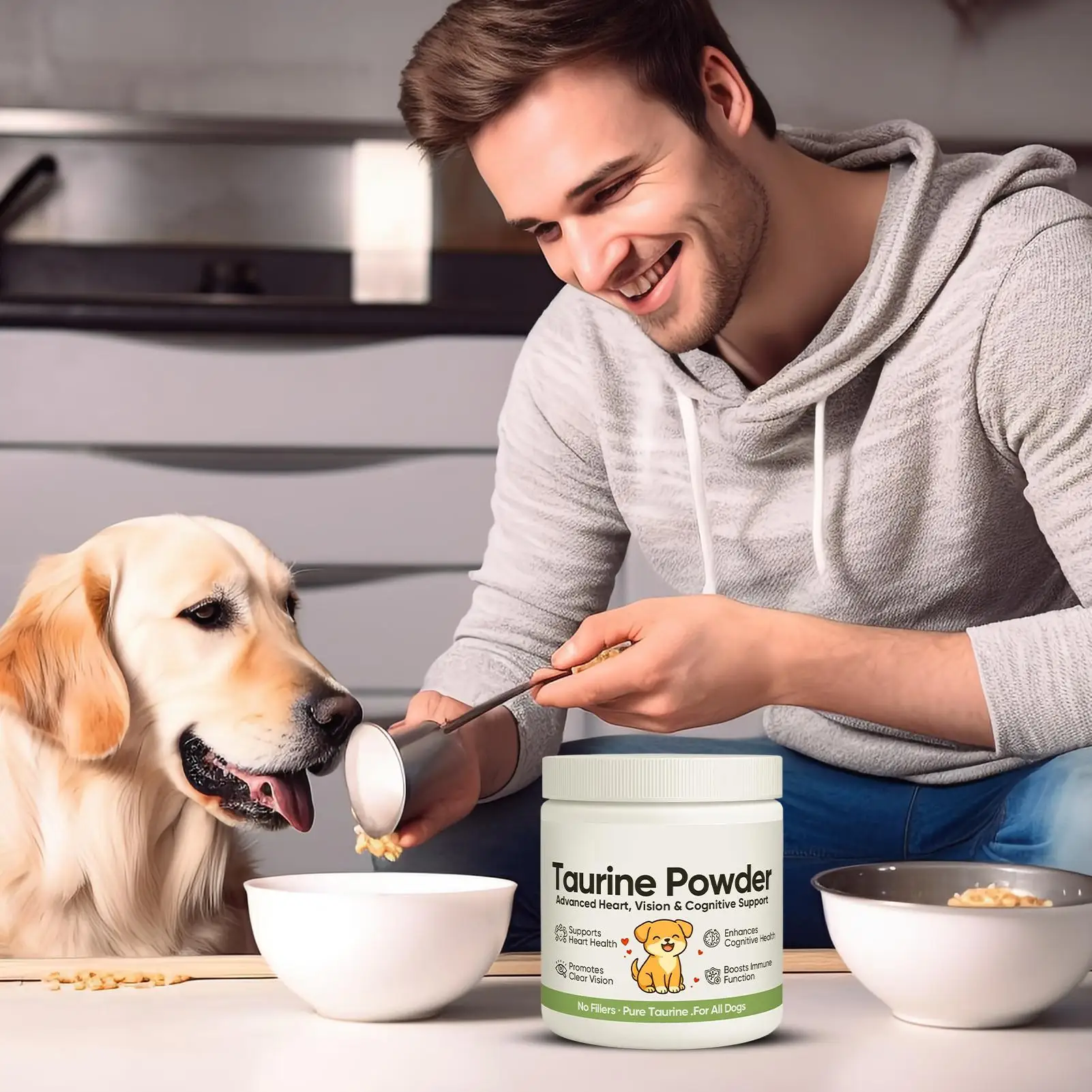 100g Taurine Eye Supplement Heart Booster Dog Health Supplies Powder For Dogs Puppy Health Small Medium Large Breed Snack Eating
