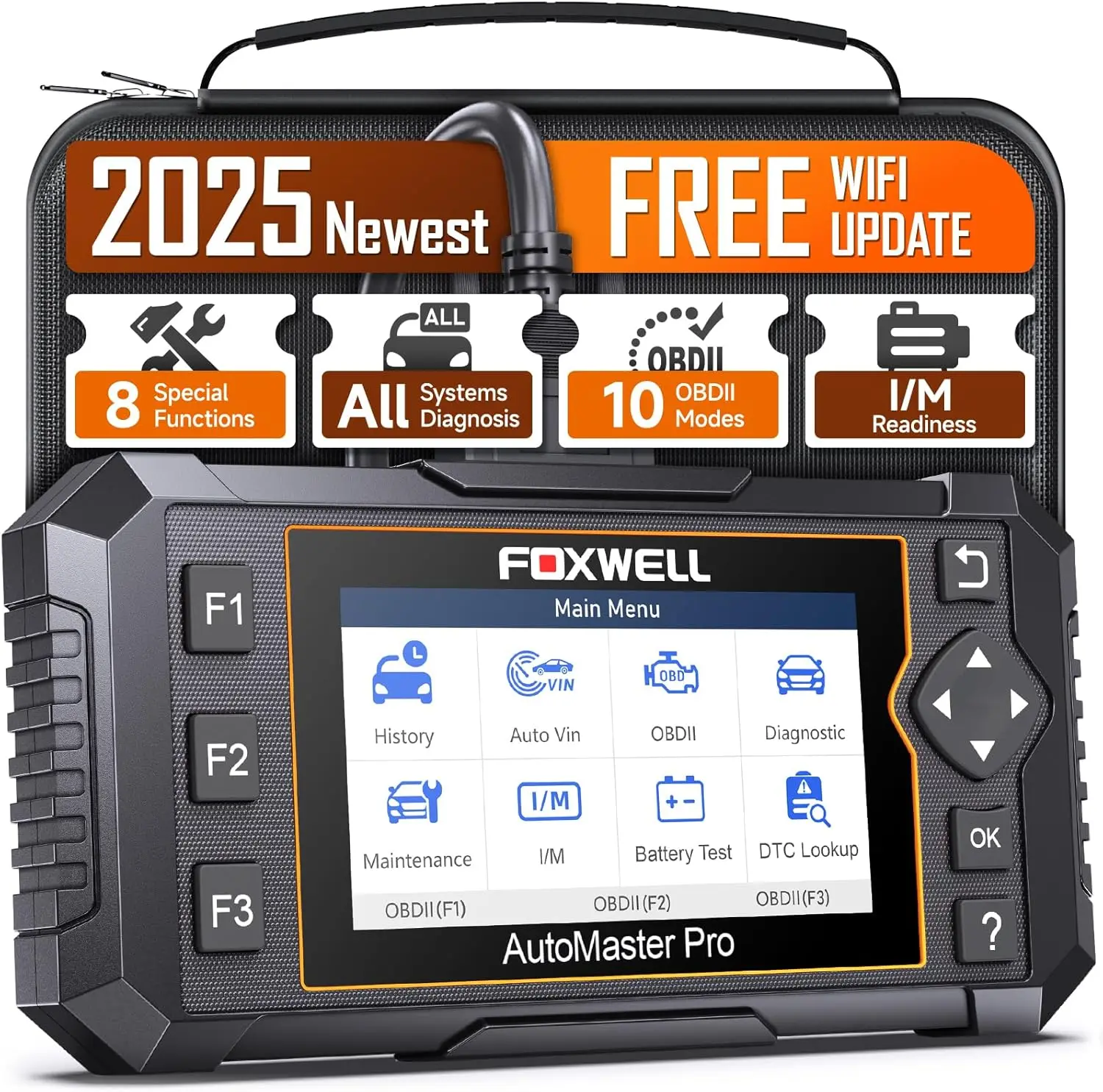 

Advanced OBD2 Scanner with Full-System Diagnostics, 8 Reset Functions, AutoVIN, Live Data & Lifetime Free WiFi Updates