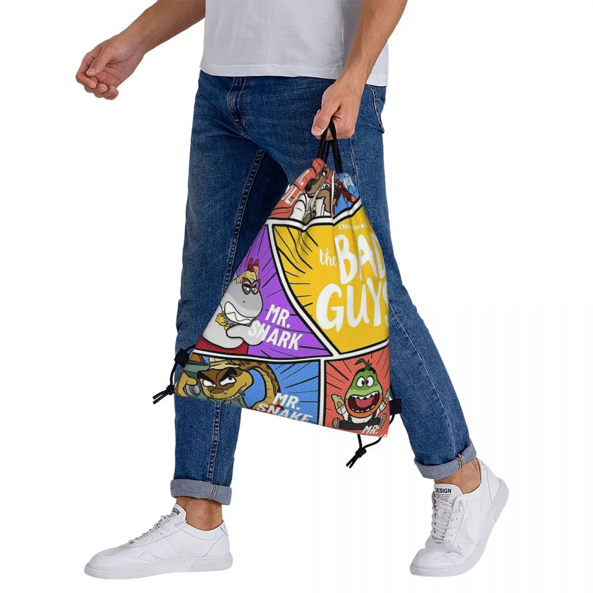 나쁜 녀석 귀여운 배낭 캐주얼 드로스트링 가방 신발 가방 여행 학교용 책 가방