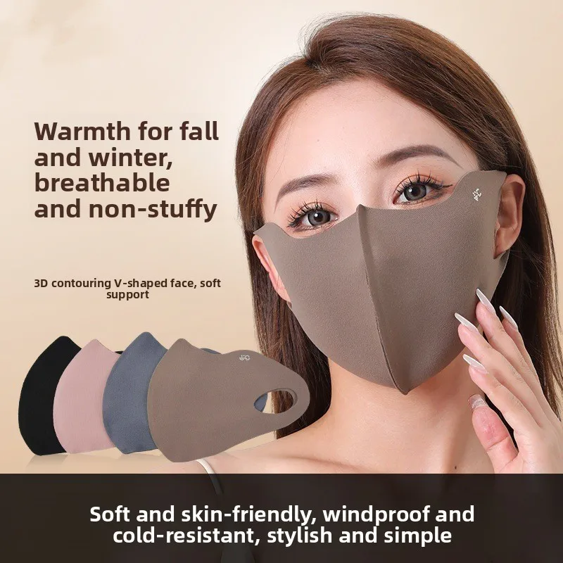 

Double-Sided German Velvet Mask Warmth Autumn Winter Outdoor Cycling Driving Windproof Cold Protection Breathable High Aesthe...