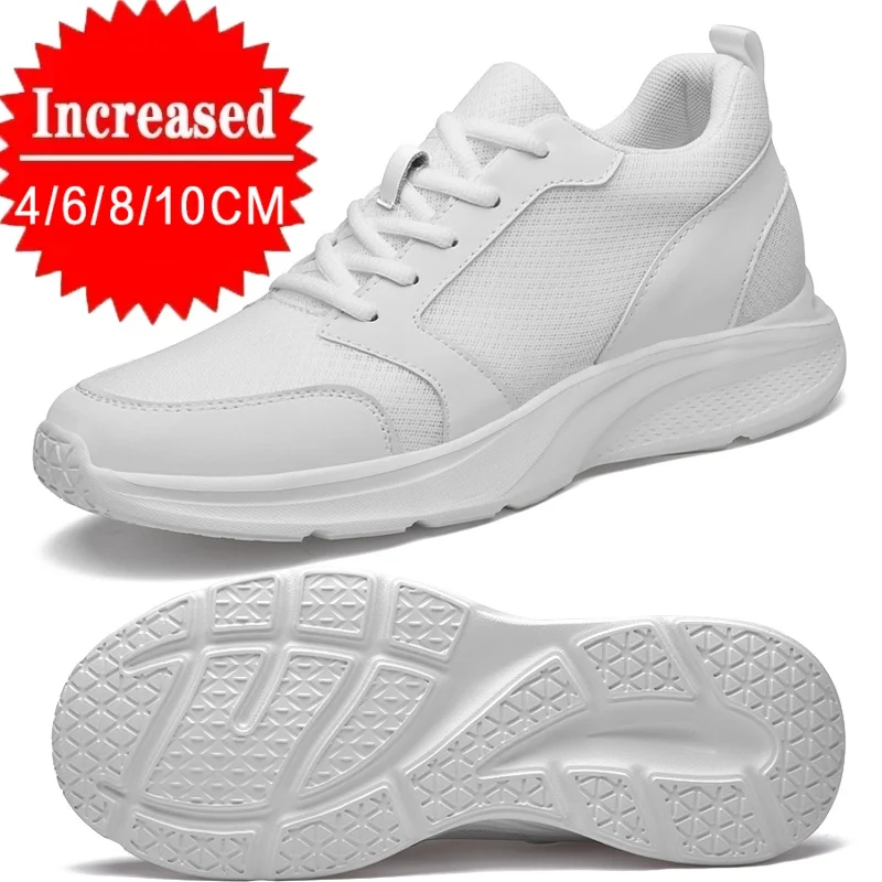 Men Elevator Shoes Invisible Height Increase Sneakers Shoes for Men 4/6/8/10cm Casual Shoes Men's Lightweight Running Shoes
