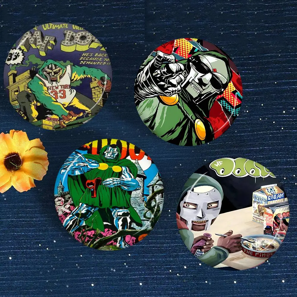 M-MF DOOM Rapper 58mm Cute Anime Figure Icon Badge Handmade Tinplate Brooch for Backpack Clothes Chest Ornament Gifts view 2