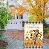 Fall Scarecrow Welcome Garden Flag with Buffalo Plaid 12x18 Inch jjp