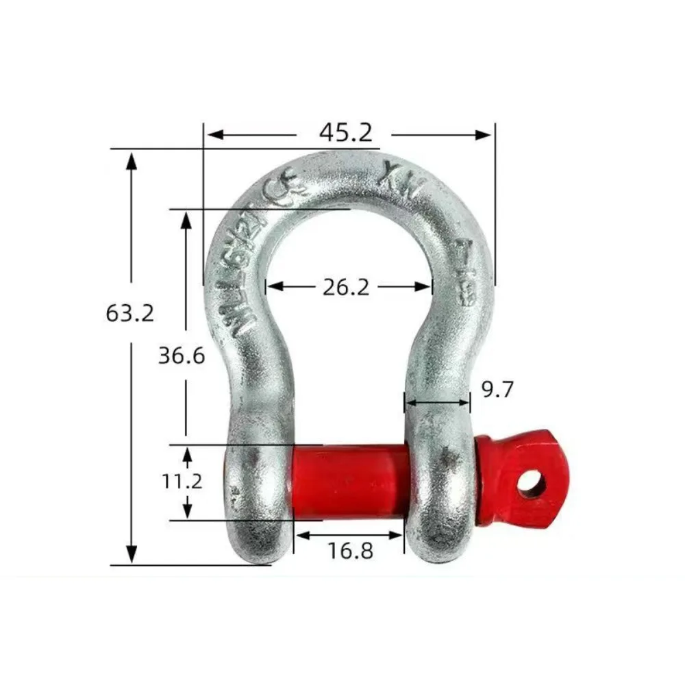 3Ton Working Load D Ring Shackles Forged Carbon Steel Heavy Duty Shackle Hitch Receiver Anchor Shackles Rigging Applications