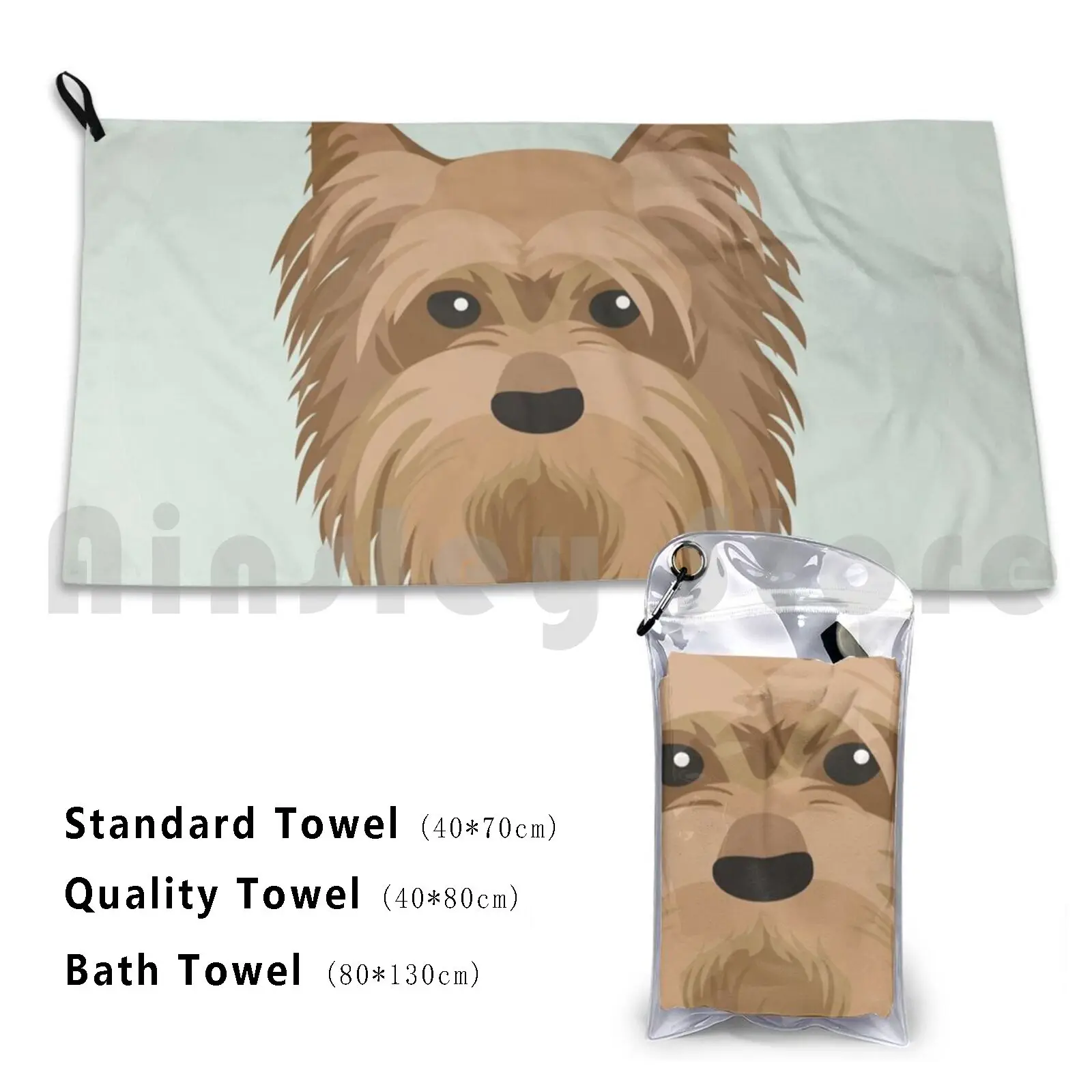 Yorkshire Terrier Pattern Bath Towel Beach Cushion Dog Dogs York Yorkie Yorkshire York Terrier Yorkshire