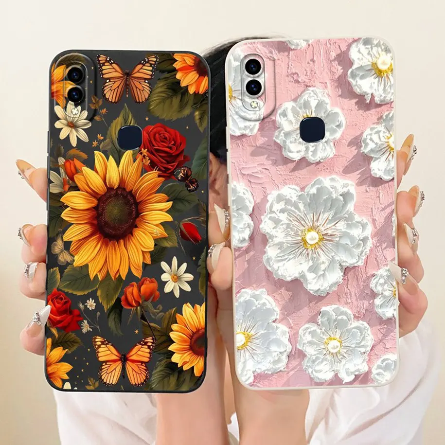 Case For Vivo V9 Youth Cover Vivov9 V 9 Popular Sunflower Camera Protection Sof…