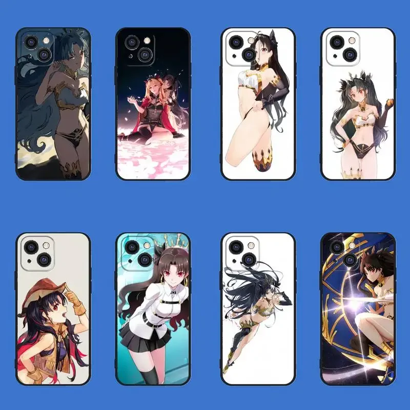 Game F-G-O Fate Ishtar Phone Case For iPhone 11 12 Mini 13 14 15 PRO XS MAX X XR 6 7 8 Plus Black Shell