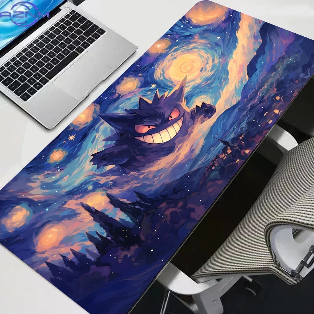Kawaii Pokemon Psyduck Mouse Pad Large Anime Desk Mat Extended Keyboard Pad Non-Slip Mousepad for Computer Laptop Office Home