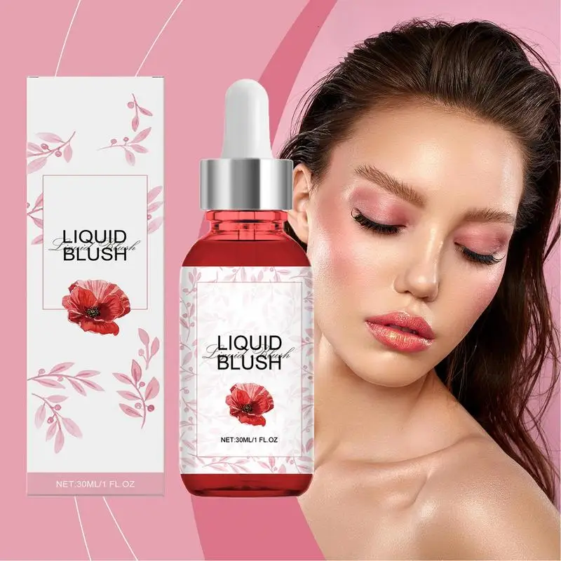 Fard liquido per guance Idratante 30ml Fard liquido Fard viso a lunga durata Sfumabile Leggero Trucco viso Illuminante