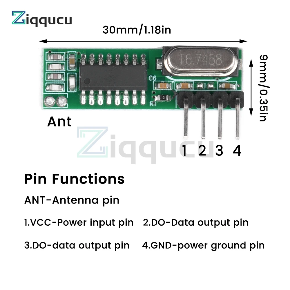 RF Receiver and Transmitter Module high quality materials DIY Kit 433Mhz Super Outlier RF Module RX470 receiver module