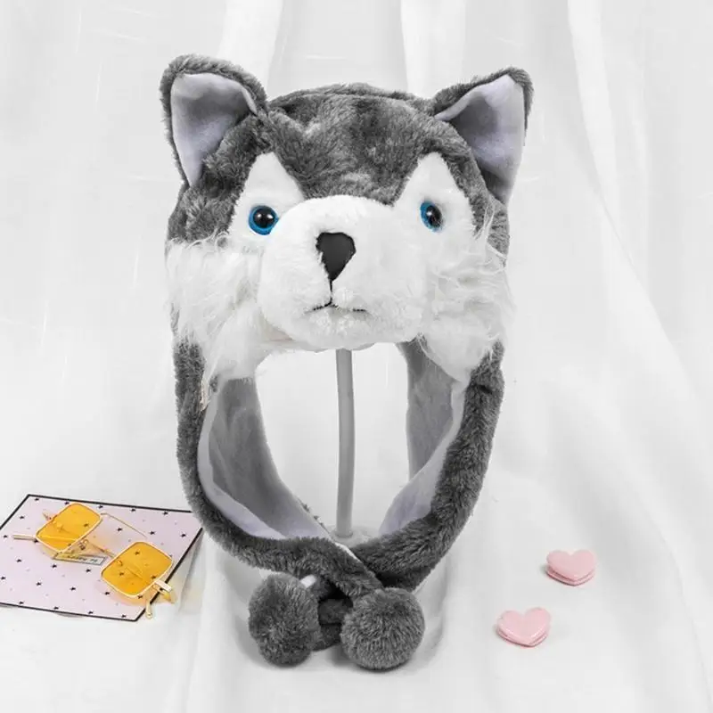 652F أفخم للجنسين الحيوان ثلاثية الأبعاد قبعة وشاح لينة الحرارية الدافئة أفخم قبعة الكبار الاطفال فستان مُصمم حسب الطلب الدعامة #3