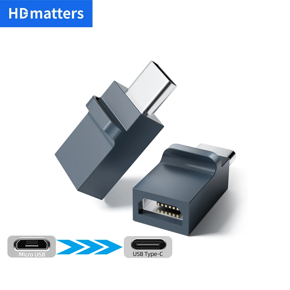 Micro-USB auf USB-C-Kabel-Adapter, weiblich, Micro-USB auf Typ-C-Adapter, Micro-USB-Buchse auf USB-C-Stecker, OTG-Adapter