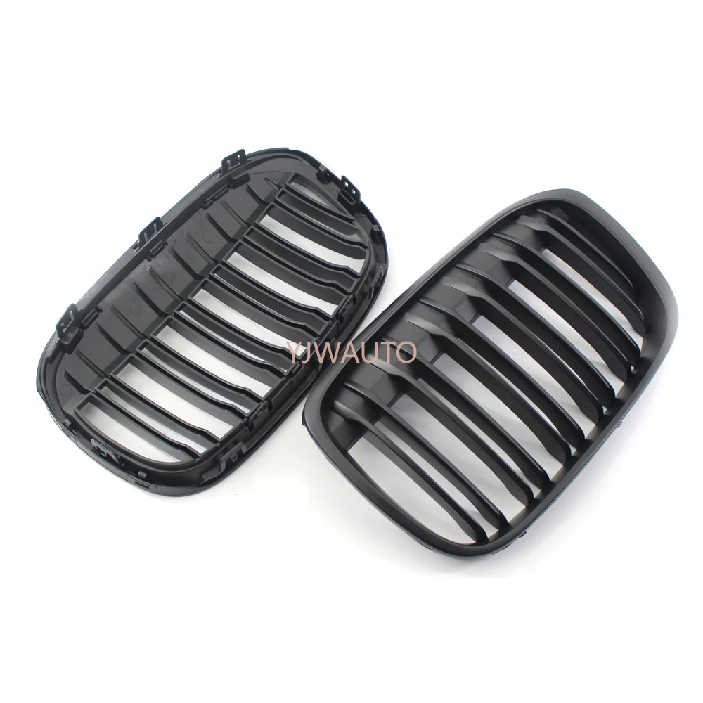 

Radiator Grills For BMW X1 F48 F49 2016 2017 2018 Racing Grills Auto Bonnet Grill Matte Black Car Front Hood Kidney Grille Grill