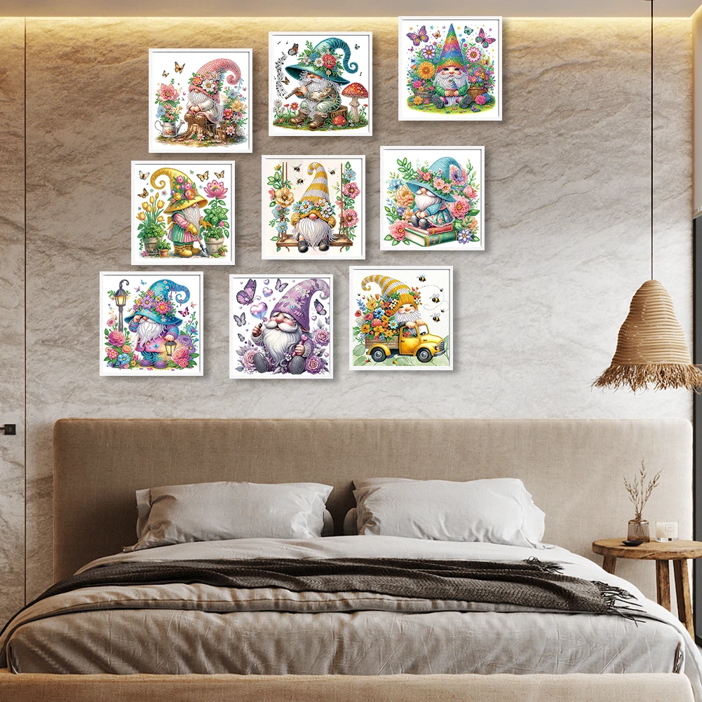 

9pcs 5D DIY Partial Special Shaped Drill Diamond Painting Goblin Art 30x30cm