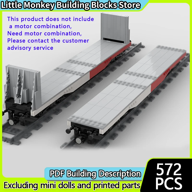 

City Car Model MOC Building Bricks Flat Freight Car Bulkhead Pack Modular Technology Children Holiday Gifts Assemble Toys Suit