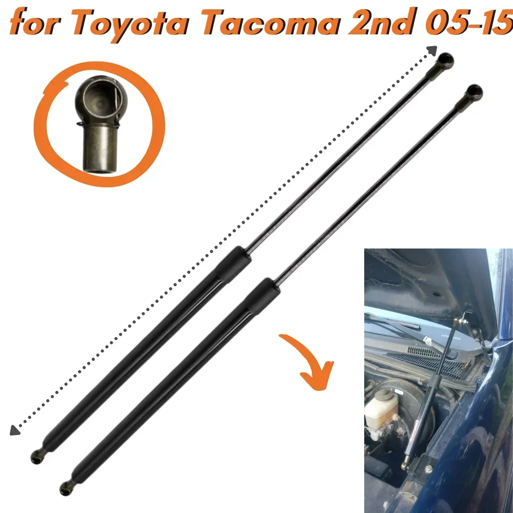 

Qty(2) Carbon Fiber Hood Struts for Toyota Tacoma 2nd 2005-2015 Front Bonnet Gas Springs Shock Absorber Lift Supports Strut Bars