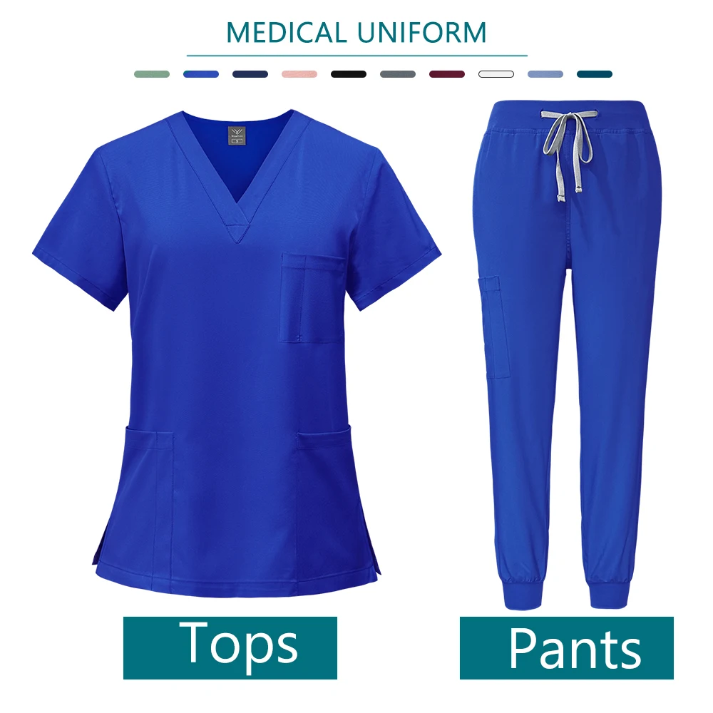 Enfermeiras acessórios feminino médico esfrega conjuntos uniformes hospitalares vestidos cirúrgicos salão de beleza dental cic workwear roupas ternos