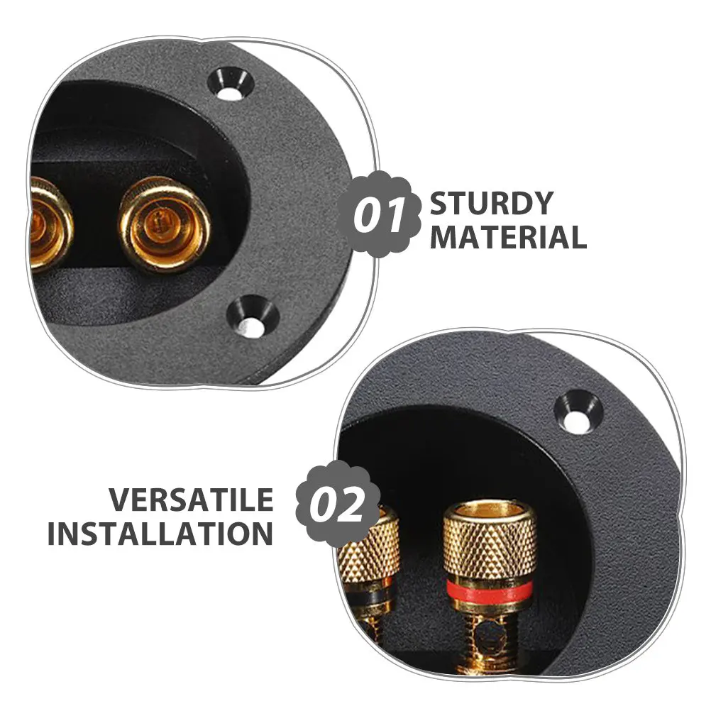 8Pcs Speaker Terminal Plate Pure Copper Binding Posts 4-Position Speaker Wire Connector for Hifi