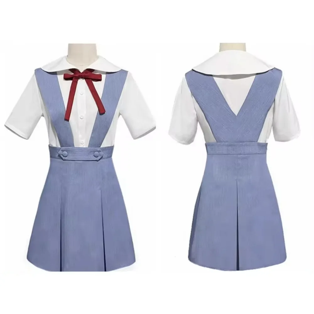 Anime Asuka Langley Soryu Cosplay Costume  Ayanami Disguise School Uniform Dress Halloween Carnival Party Roleplay for Women