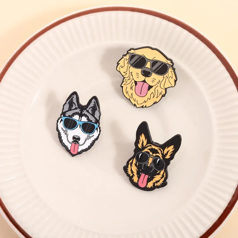 Cute Corgi Pet Dog Enamel Brooches Cartoon Shepherd Dog German Shepherd Club Lapel Badges Backpack Jewelry Accessories Gifts