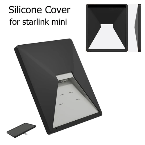 Imagen 1 del producto Para Starlink Mini funda protectora de silicona anticaída antideslizante lavable al aire libre impermeable carcasa portátil para Starlink Mini