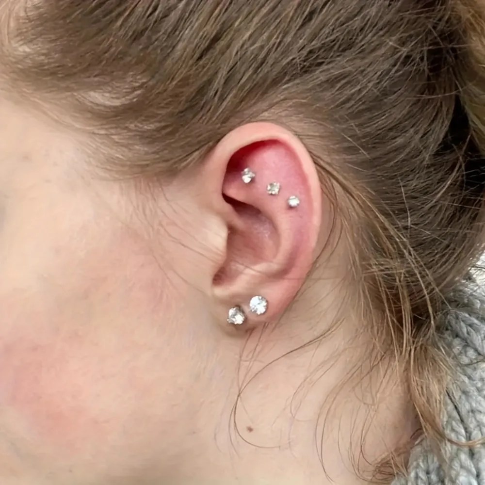 8 قطعة/الحزمة الفولاذ المقاوم للصدأ القلب جولة تشيكوسلوفاكيا الشفاه ترصيع ل الغضروف الزنمة Labret الثقب مجوهرات للجسم لارتداء اليومي #5