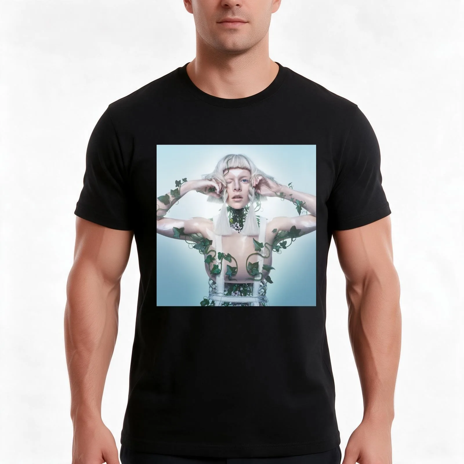 Aurora Aksnes Queendom Art Print T-Shirt, Summer Casual Cotton Tee, Oversized Streetwear Tops, Vintage Graphic Print