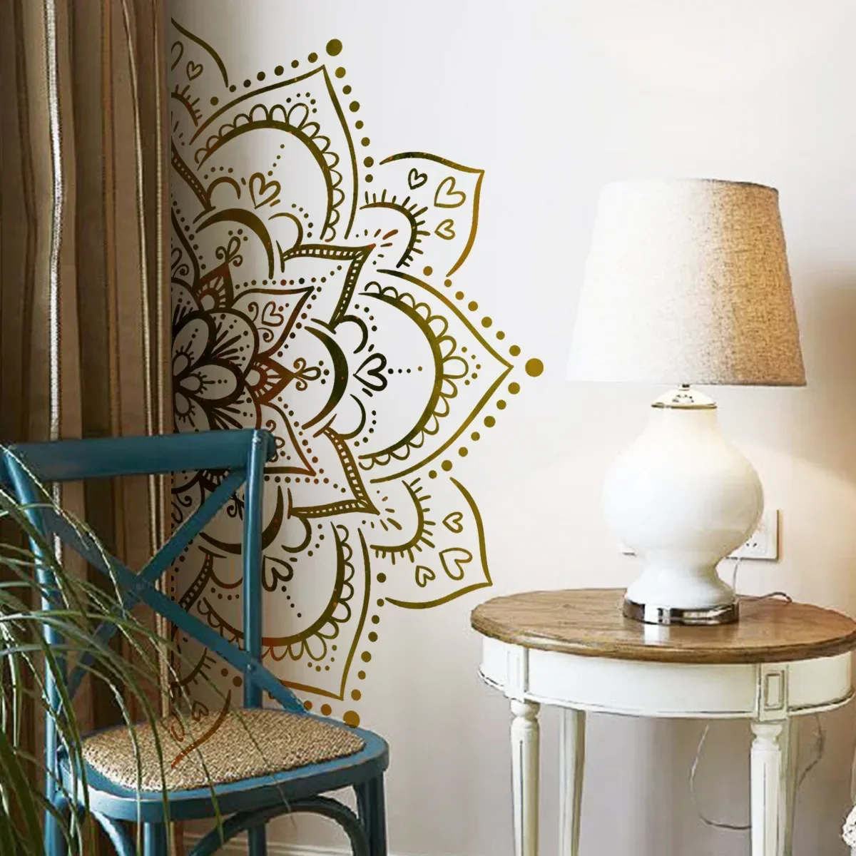 Lotus Flower Wall Sticker PVC For Wall Furniture Tile Mirror Window Home Decoration Yoga Studio Decals 30*60 Cm 2026 Christmas
