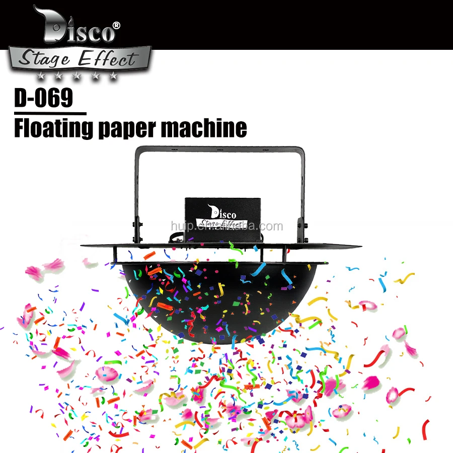 Floating Streamer Machine Confetti Launcher Wireless&DMX 512 Control Magic Swirl Fan  Stage Effect  Confetti Drop Machine