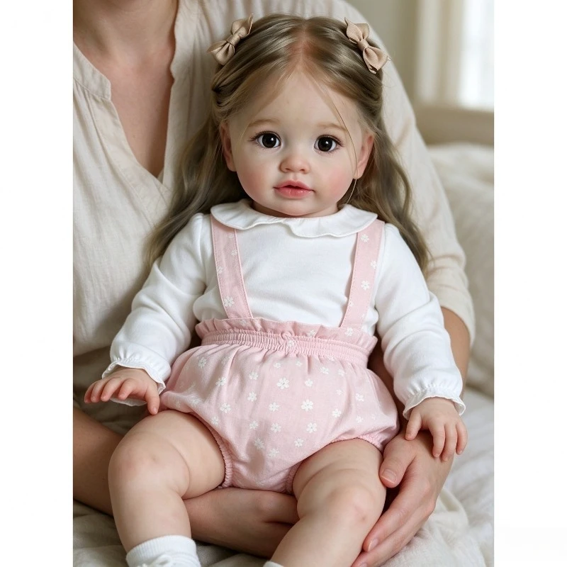 66cm Already Finished Reborn Dolls Pippa Multilayer Painting 3D Skin with Visible Veins Handmade Baby Girl Doll