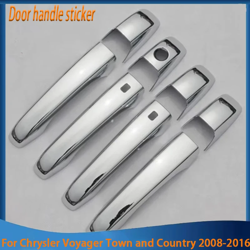 Chrome Handles Cover Trim Car Accessories Stickers Auto Styling For Chrysler Voyager Town and Country 2008-2016