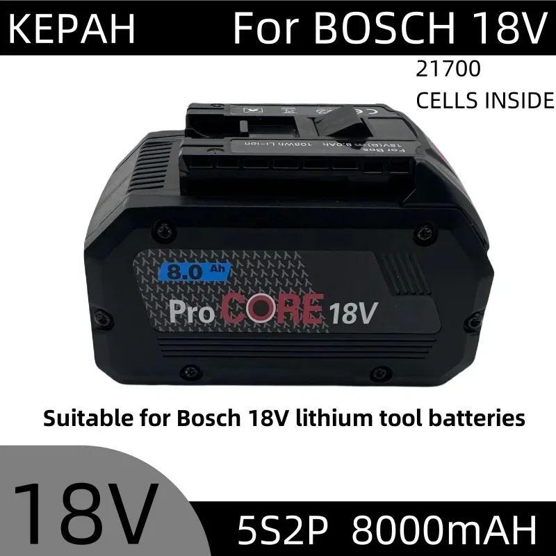 

Bateria para o profissional 18V 21700 de BOSCH, ProCore 18V, substituição do Li-íon para BAT609 e BAT618 com BMS, 8Ah,