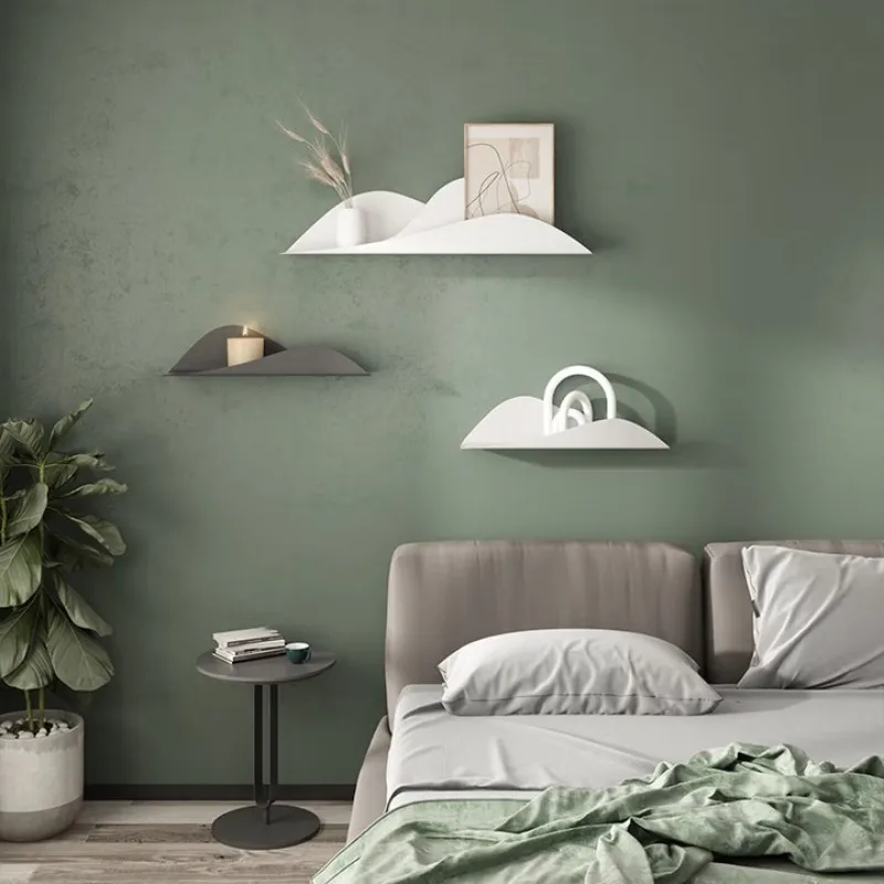 

Wrought iron wall rack wall baffle wall living room decorative rack