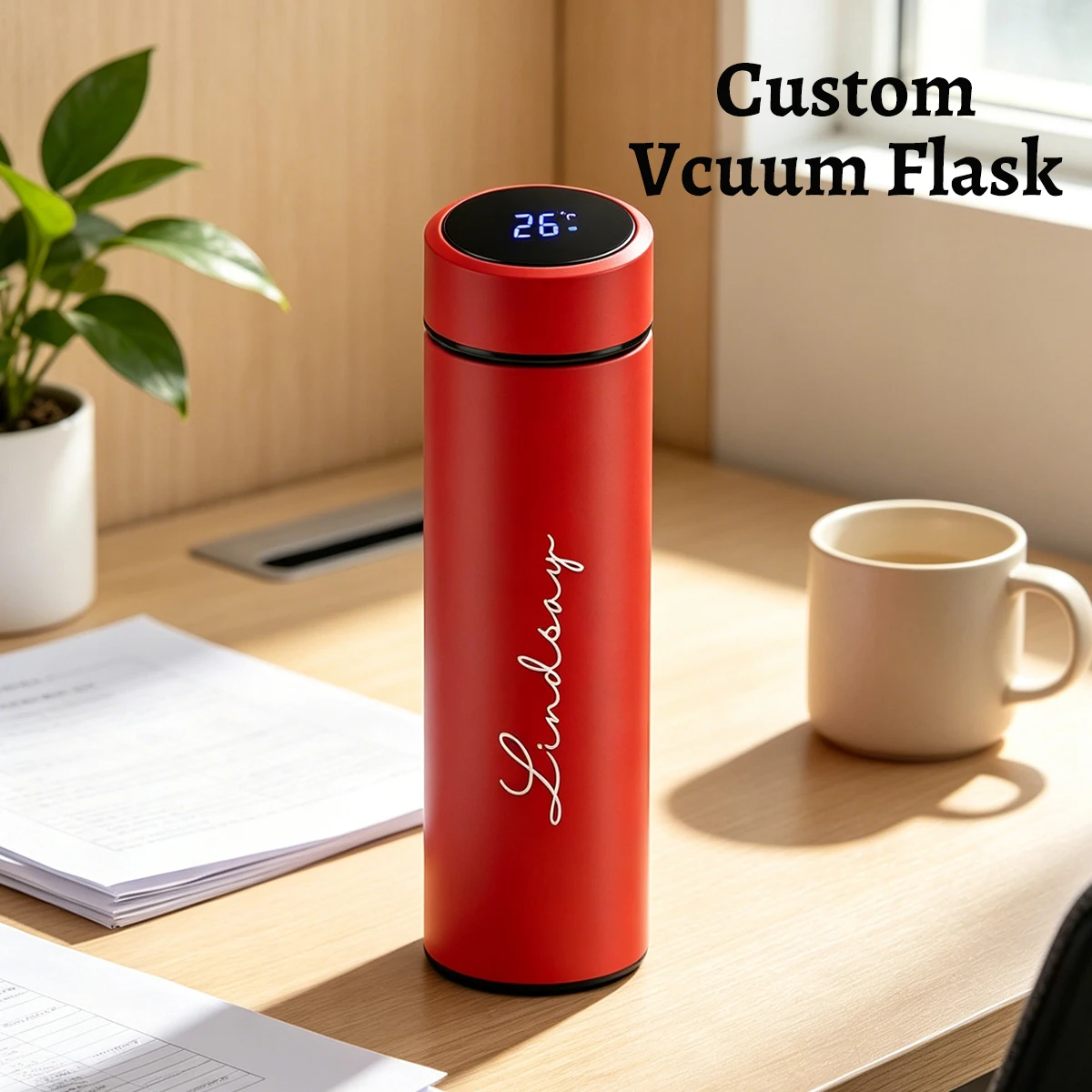 

Custom Vacuum Flask Water Bottle with Name/Text/Logo, Birthday Gifts for Women Mom Her, House Warming Gifts for Friends, Sister,