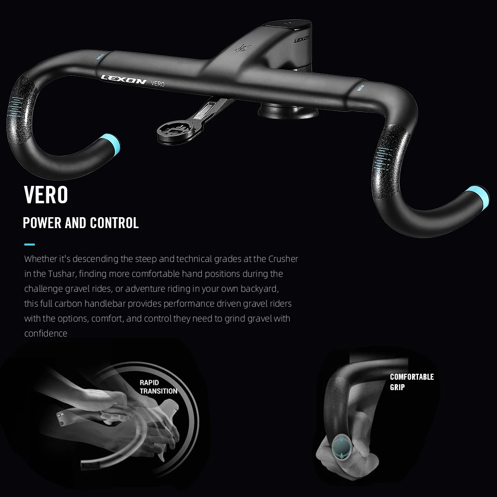 LEXON 2023 Carbon Road Handlebars Ultralight Full Inner Cable Vero Integrated Bike Handlebar Racing Bar Cycling Bicycle Parts