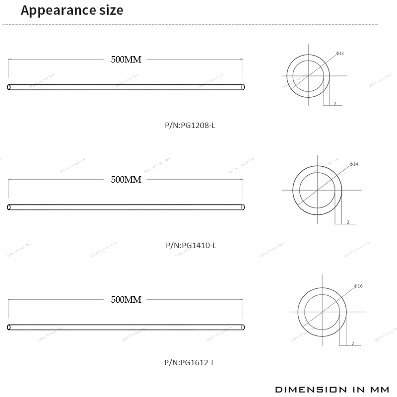 Imagem -03 - Lcs Peças Lote Carrinho de Mão Faça Você Mesmo 500 Milímetros Comprimentos V-tubler Petg Tubo Duro 4-pack od 16 mm x id 12 mm Od14 mm x Id10 mm 12x8 mm