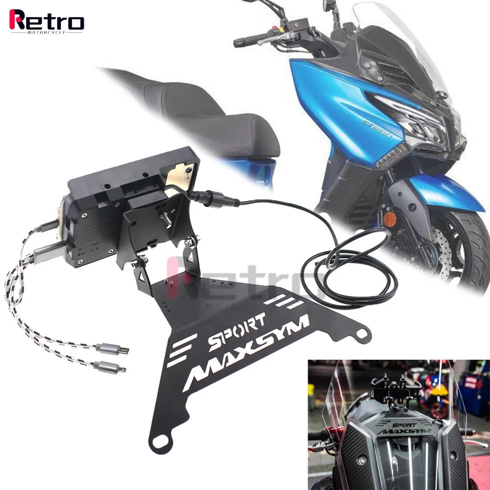 New motorcycle front mid navigation bracket GPS mobile phone charging For SYM MAXSYM TL 500 TL500 2020 Motorcycle Accessories