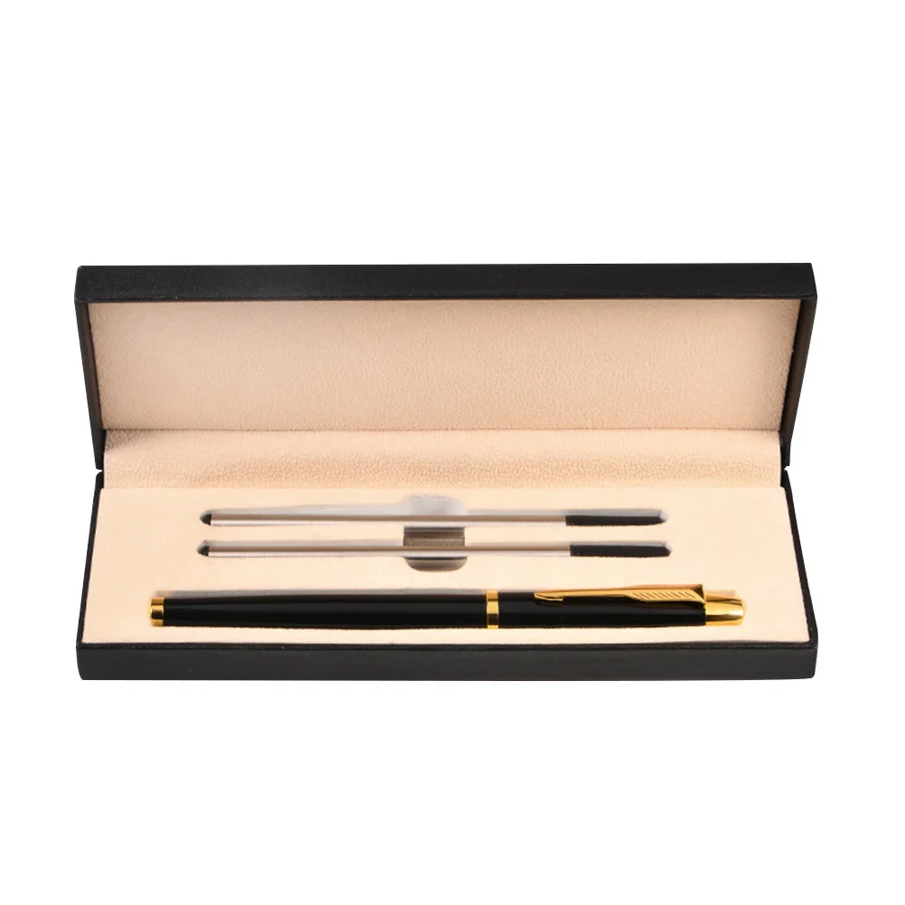 

Stainless Steel Set Metal Gift Nice Pens Office Roller Meeting Signature Pen Ballpoint Pen Gel Business Events Partner Refill