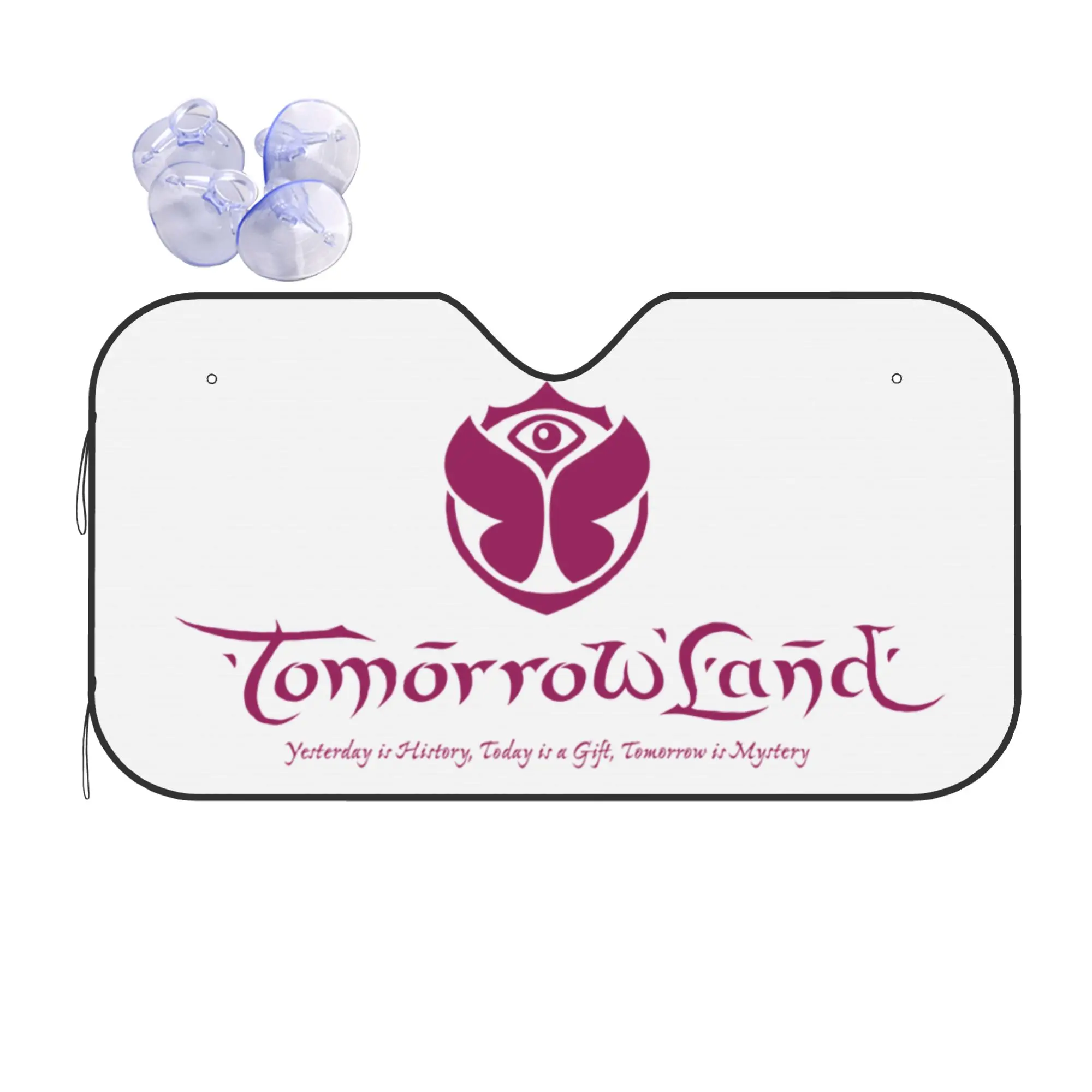 Tomorrowland Electronic Dance Festival Car Front Windshield Sun Visor Heat Insulation UV Protection Aluminum Foil Auto Visor