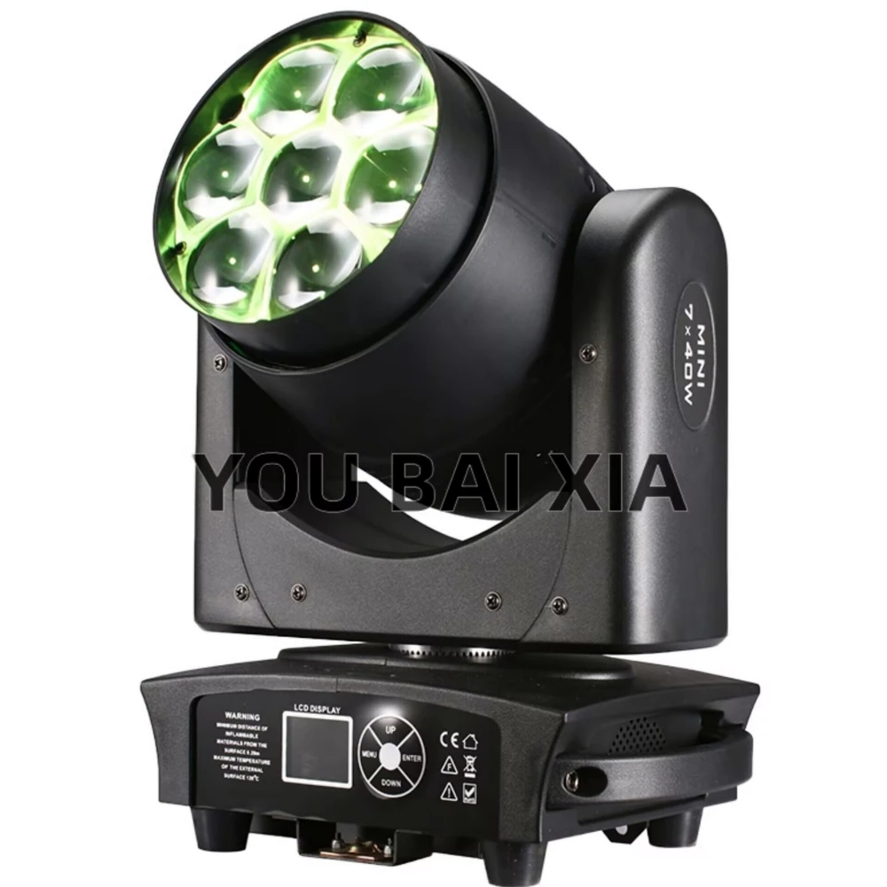 

LED Beam + Wash 7x40W 4 in1 RGBW Zoom testa mobile DMX per Night Club Dj Disco Party Bar Stage Lighting Equipment