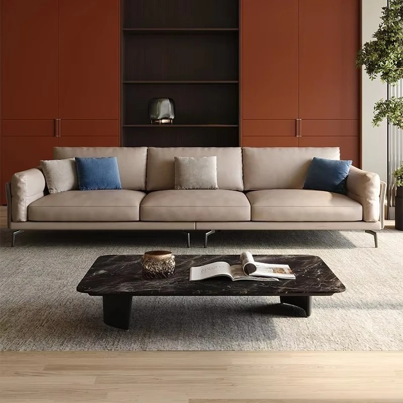 

Coffee table natural marble rectangular simple modern minimalist style living room furniture
