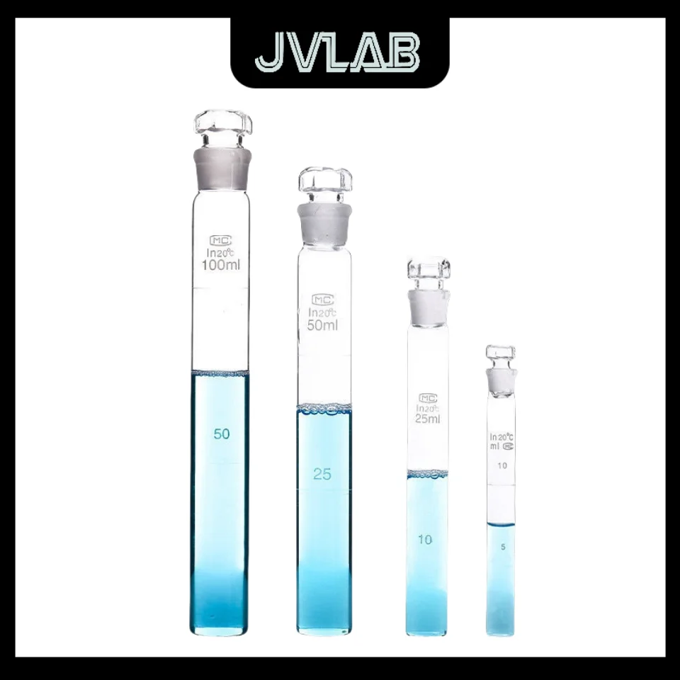 

10-100ml Glass Colorimetric Tubes with Stoppers Lab Experiment Chemical Analysis Water Testing Supplies by JVLAB