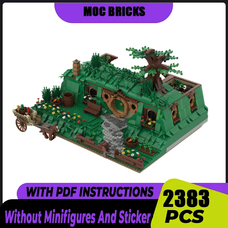 

Magical Rings Moc Building Blocks Movie Scene Bag End House Model Technology Bricks DIY Assembly Street View Toys Gifts