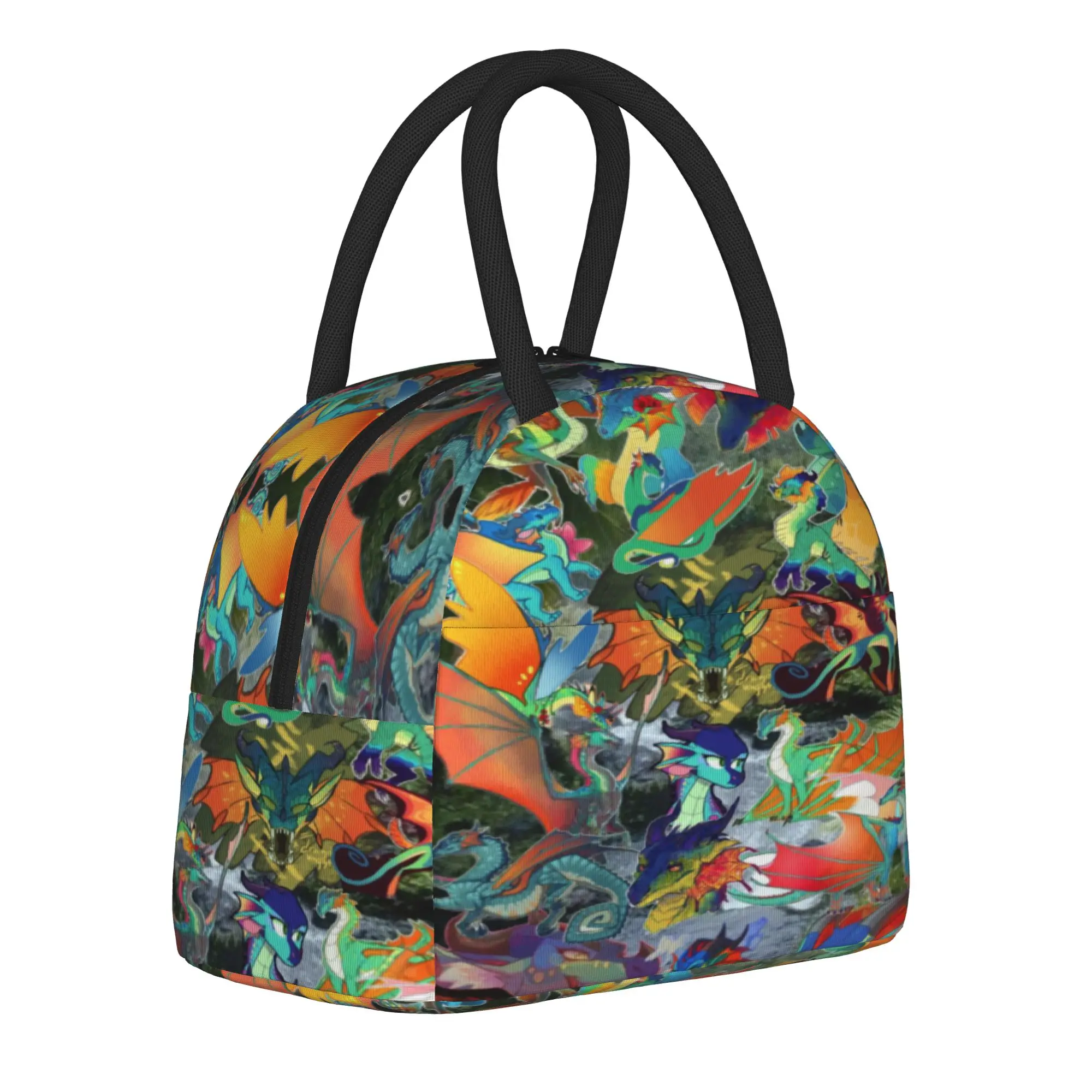 Wing Of Fire dragon Thermal Insulated Lunch Bag for Office  Portable Food Bag Men Women Thermal Cooler Lunch Boxes