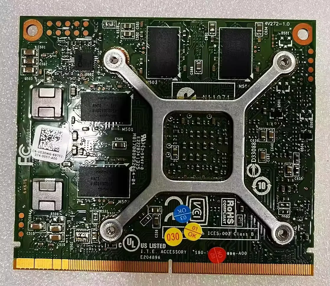 Original K2000M K 2000M N14P-Q3-A2 2GB Graphics Video Card for Dell Precision M4700 M4800 HP Elitebook 8560W CN-0D30WG 10
