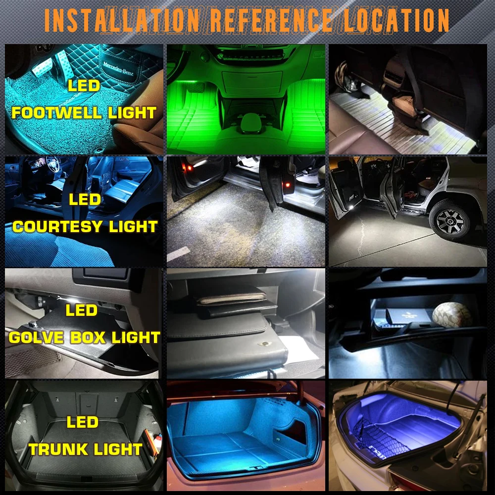 1pcs Auto Indoor Footwell Lights Foot Nest Bulbs White Pink Red Lamp For Toyota Rav4 Camry Yizhi Reiz